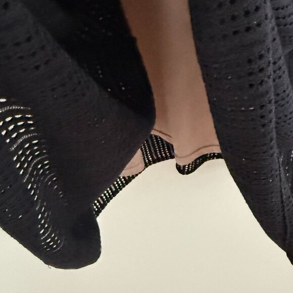 BCBG MAXAZRIA Sheer/Lined Black A Line Dress - Size Large - Picture 5 of 9